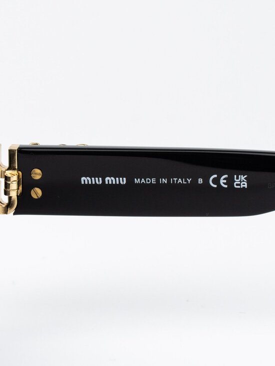 Miu Miu Women Sunglasses Black Grey Oval MUA03S 16K08Z NEW AUTHENTIC main image 7